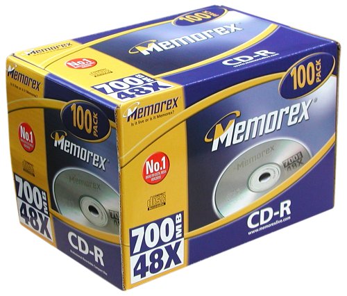 MP3 Player: Memorex CD-R CD-Rohlinge 700MB (48x) 100er-Spindel