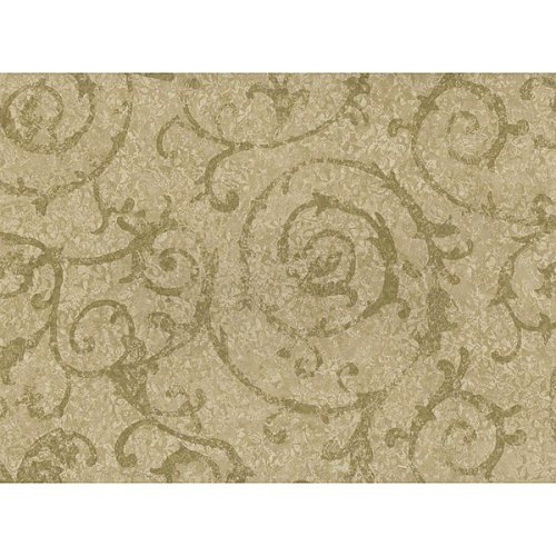 Waverly" Double-Roll Velletri Wallpaper - Sage