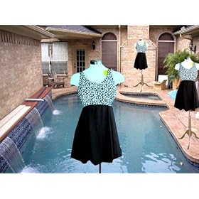 It Figures! Slender Thighs Collection He Loves Me Swimdress Swimsuit $92 Plus Sizes