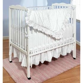 Sweetheart Portable Crib Bedding - Color ecru Sweetheart Portable Crib Bedding - Color ecru