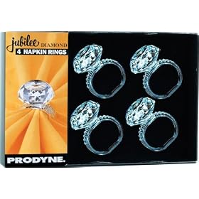 Prodyne JUBILEE Acrylic Diamond Napkin Rings, Set of 4 (AN-60) by Jubilee Acrylic