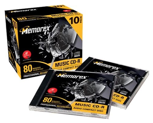 MP3 Player: Memorex Audio-CD-Rohlinge CD-R 80 Min 10er Pack Jewel Case