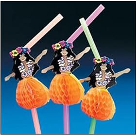 Hula Girl Straws - pack of 12