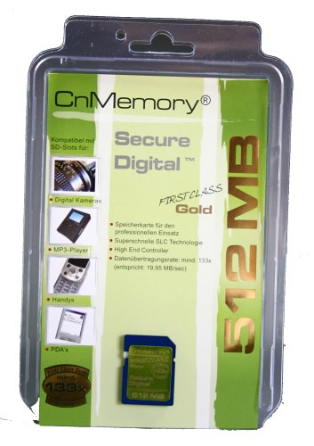 Camcorder: CnMemory Secure Digital (SD) Card 512MB 133x Highspeed Speicherkarte