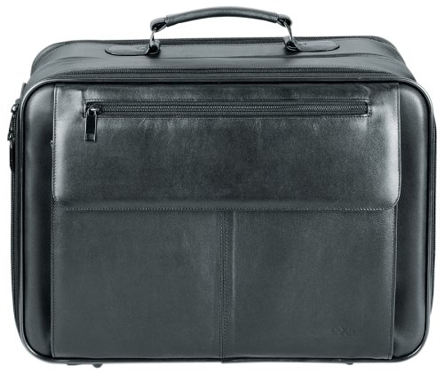 Drucker: Exxter Notebook-Tasche Business; Leder; Schwarz