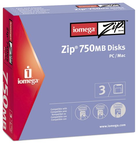 Navigationssysteme: Iomega ZIP-Diskette 750MB grau (3 St�ck)