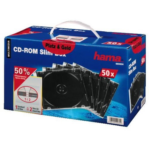 Heimkinosysteme: Hama 50er-Pack CD-ROM-Leerh�llen Slimline