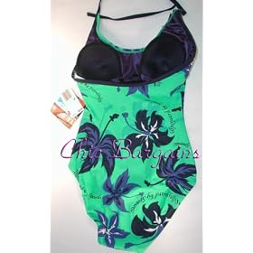 Speedo Kelly Green Ladies One Piece Swimsuit 10 Picture