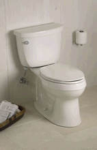 Cimarron Comfort Height Two-piece Elongated Toilet With Left-hand Trip Lever, Less Seat, Skylight