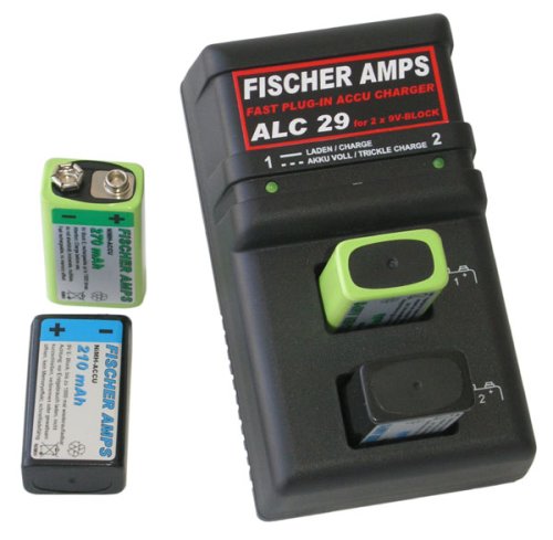 Festnetztelefone: Fischer Amps ALC 29, Steckerladeger�t f�r bis zu 2 x 9V-Block Akku, Schnellladefunktion, ohne Akkus