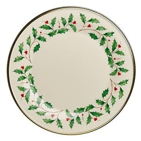 Lenox Holiday Gold Banded Ivory China Dinner Plate by Lenox China