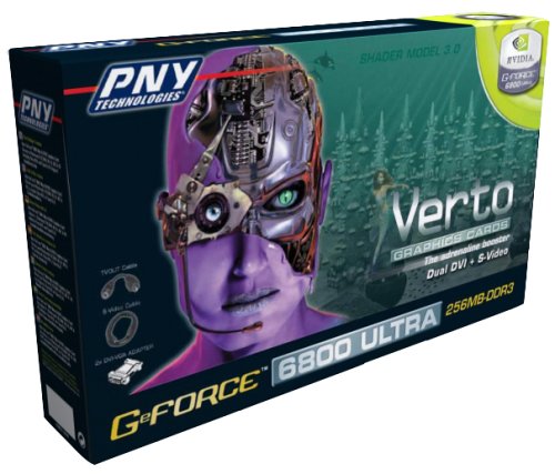 Projektoren: PNY VERTO NVidia GForce 6800U Grafikkarte 256MB DDR3 RAM (DVI, Video In, Video Out, Retail)