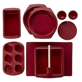 Silicone Solutions 10-pc. Bake and Serve Set - Red by Silicone Solutions