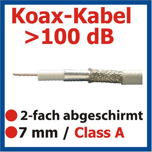 Kompaktanlagen: Koax Kabel Digital 100 dB / Class A; 7 mm ; 100 Meter
