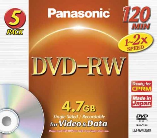 Digitalkameras: DVD-RW 5er 5x DVD-RW im Slim Case, 2x Speed