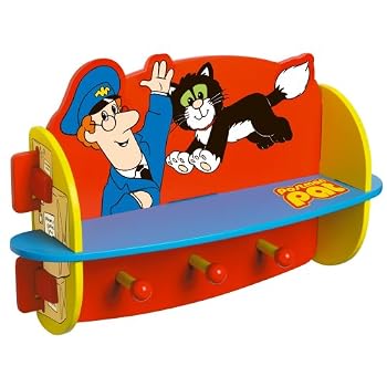 Postman Pat Shelf Unit with Hooks