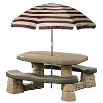 Naturally Playful Picnic Table w/ Umbrella