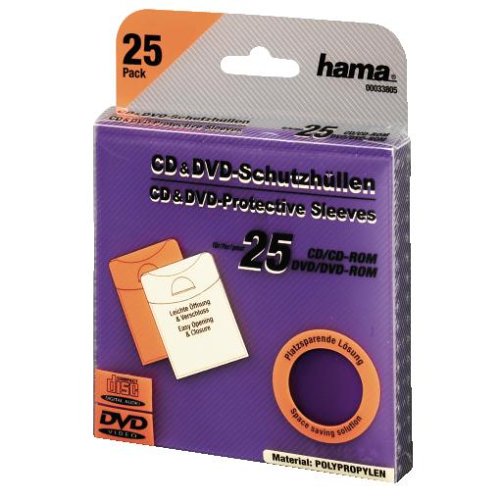 Heimkinosysteme: Hama CD-/DVD-Schutzh�llen 25, Violett