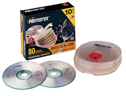 MP3 Player: Memorex Audio-CD-Rohlinge CD-R 80min 10er-Pack (inkl. MTV CD-Case)