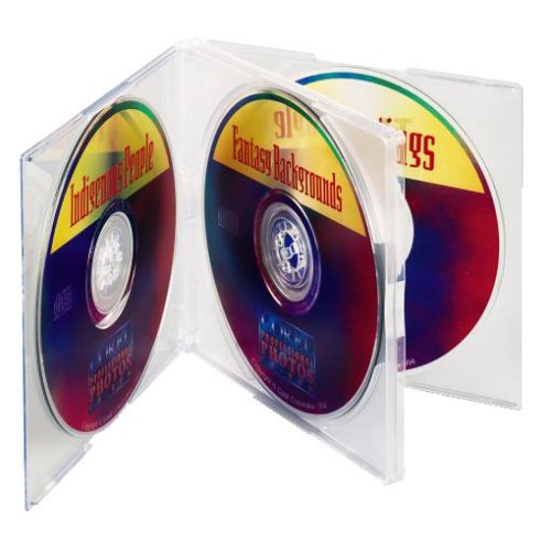 Heimkinosysteme: Hama 5er-Pack CD-ROM-Leerh�llen Slimline 4; f�r je 4 CDs