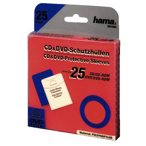 Heimkinosysteme: Hama CD-/DVD-Schutzh�llen 25, Orange