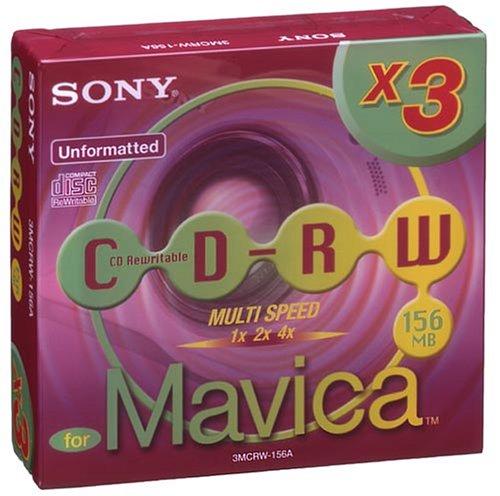 Festplatten: Sony 3MCRW-156A CD-Rohlinge CD-RW 3er Pack f�r Mavica
