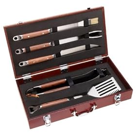 Mr. Bar-B-Q Stainless-Steel and Hardwood 5-Piece Barbecue Tool Set by Barbecue Tools