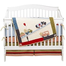 Sumersault Teddy Trucks 4 pc Crib Set Sumersault Teddy Trucks 4 pc Crib Set