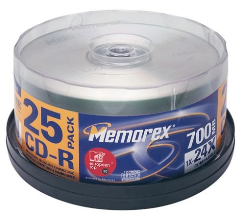 MP3 Player: Memorex CD-Rohlinge CD-R 700MB (max. 24x) 25er-Spindel