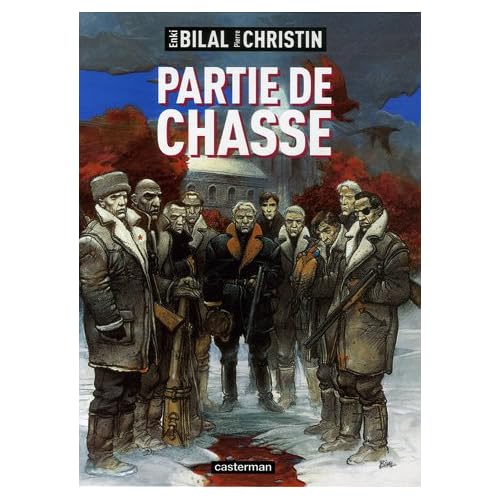 Capa de A Caçada, arte de Enki Bilal