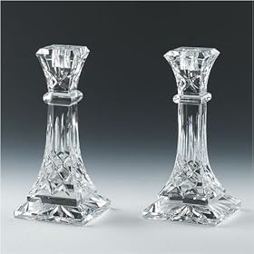 WATERFORD CRYSTAL LISMORE CANDLESTICK PAIR 8 by Candlesticks