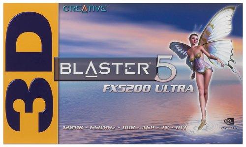 Camcorder: Creative 3D Blaster GeForce 5200 FX Ultra 128MB VIVO/TV-Out Grafikkarte (Retail)