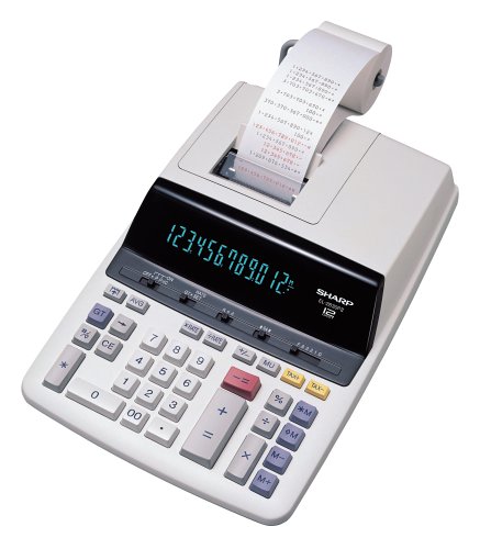 Sharp EL-2630PIII Deluxe Heavy Duty Color Printing Calculator with Clock and Calendar
