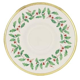 Lenox Holiday Gold Banded Ivory China Saucer by Lenox