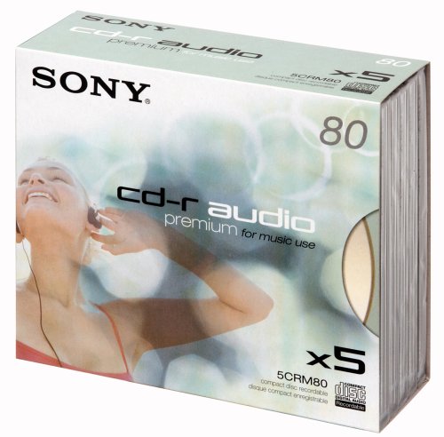Festplatten: Sony Audio-CD-Rohlinge CRM-80 80min 5er-Pack