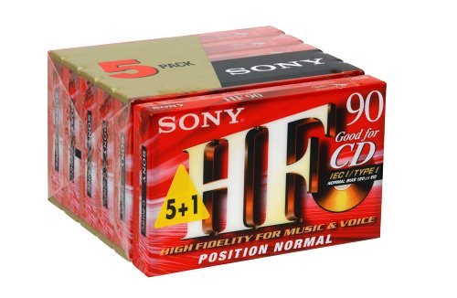 Festplatten: Sony C90 HF MN 90min Audio-Kassette 6er Pack
