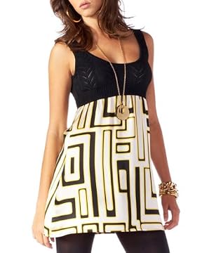 bebe.com : Silk Charmeuse Puzzle Print Shift Dress :  shift minidress silk charmeuse puzzle print shift dress scoop-neck