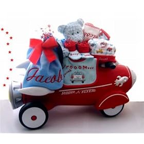 Personalized Blast Off Baby Gift Basket Picture