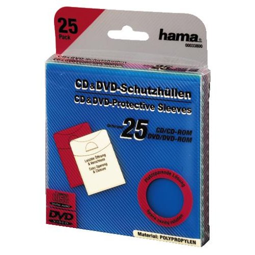 Heimkinosysteme: Hama CD-/DVD-Schutzh�llen 25, Farbig
