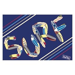 Surf Slant Rug- Blue (39"x58" Rectangle)