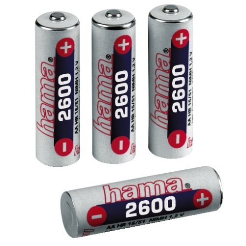 Heimkinosysteme: Hama NiMH-Akkus 4x AA (Mignon - HR 6) 2600 mAh