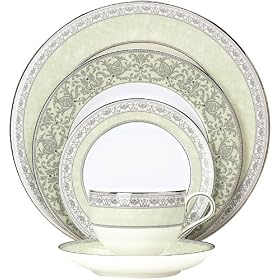 Noritake Sanderville 20-Piece Dinnerware Place Setting, Service for 4 by Bone China