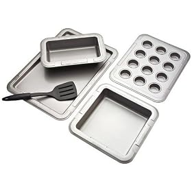 T-FAL 68179 Smart Bake 5 Piece Bakeware Set by Bakeware Sets