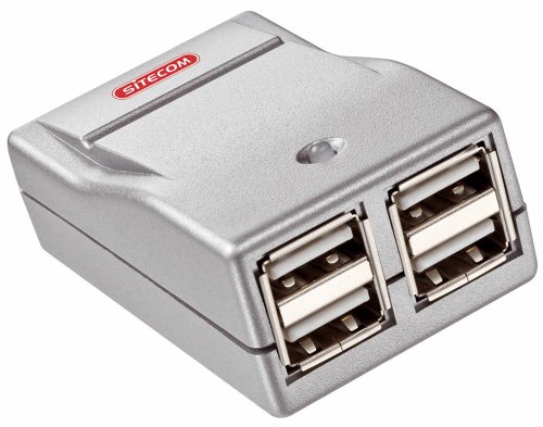 Festplatten: Sitecom CN-034 4 Port USB 2.0 HUB aktiv (mit eigenem Netzteil)