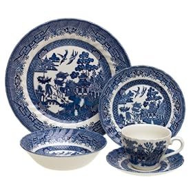 Churchill China Chelsea Blue Willow 20-Piece Dinnerware Set, Service for 4 by Churchill China