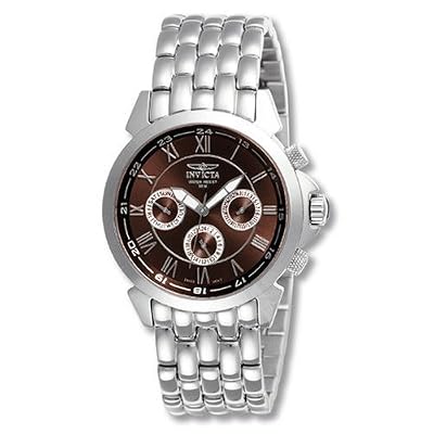 Invicta Men's ll Collection Brown Dial Silver Tone Watch #4244 