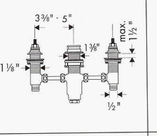 3 Hole Roman Tub Set Rough Valves - 06310000