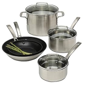 Kitchen Essentials® from Calphalon® Stainless Steel 8-pc. Cookware Set by Cookware Sets