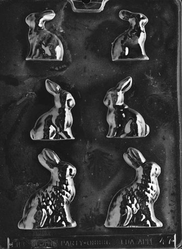 3 SIZED BUNNIES - LARGE/MEDI Easter Candy Mold