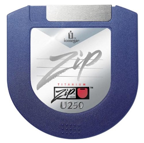 Navigationssysteme: Iomega Zip! Titanium Disketten 250MB blau (MS-DOS formatiert)
